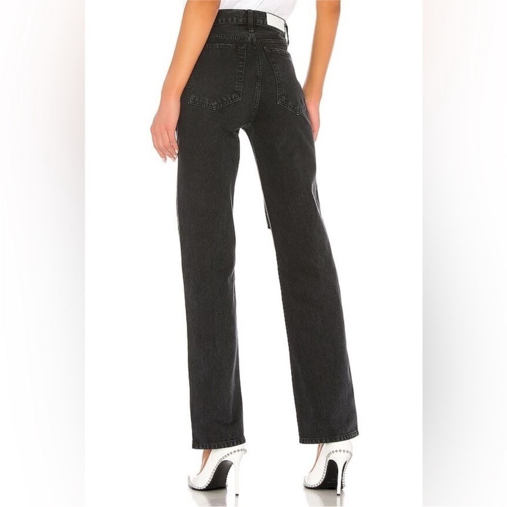 RE/DONE High Rise Loose Jeans Washed Black with Rips - 28 - Picture 4 of 16